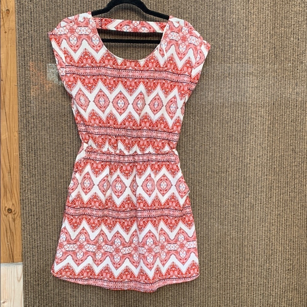 Pink Rose Pink and White Dolman Sleeve Sundress
